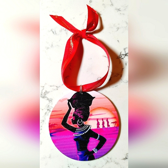 *HAPPY HOLIDAYS* New (Set of 2) Ornaments/Bag Tags/Keychains! Hand-painted Wood - Picture 5 of 7